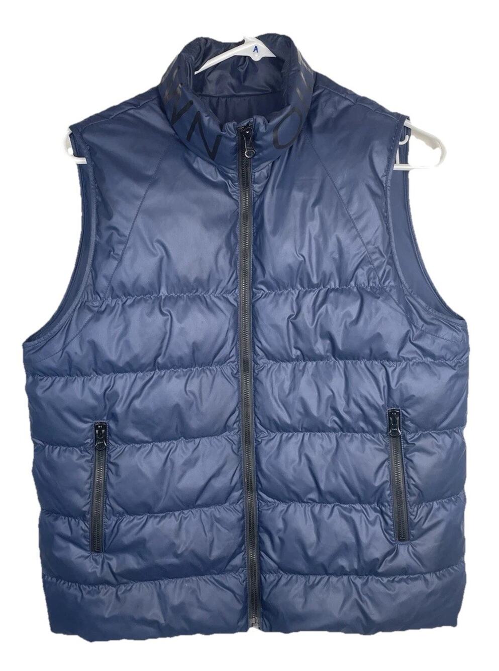 Outerknown Echo Mono Puffer Vest Women Small Blue Meridian Full Zip